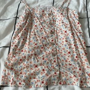 floral spaghetti strap top